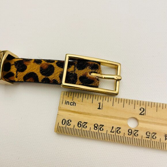Banana Republic Leopard Print Haircalf Skinny Belt Size XS - Picture 7 of 9